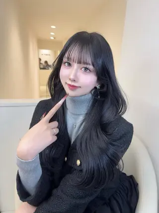 ロング レイヤーカット/ 顔まわり/リキのヘアスタイル