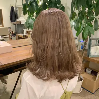 セミロング カラー 【完全個室】髪質改善 暖色カラー/山崎唯奈のヘアスタイル