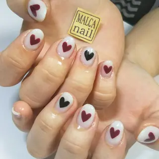 ヘアアレンジ パーマ ネイル キッズ マツエク・マツパ セミロング 荒木 莉奈のネイルデザイン