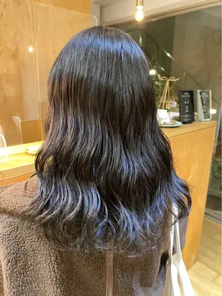 セミロング 大人可愛い♡コテ巻き パーマ🌼杉田 萌恵のヘアスタイル