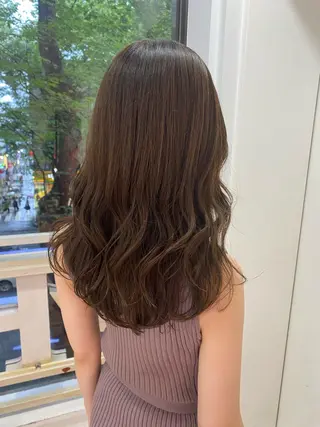 セミロング カラー ヘアアレンジ 透明感カラー 古山 結季🌙🖤のヘアスタイル