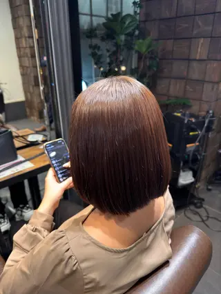 ミディアム カラー MINX似合わせボブ 髪質改善/岩城槙乃介のヘアスタイル