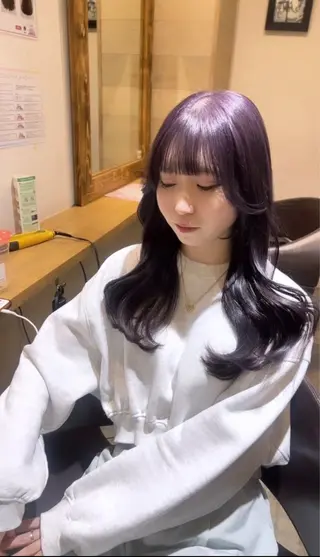 セミロング カラー レイヤー×艶髪特化 マネージャー安藤光司のヘアスタイル