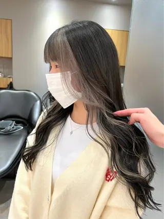 ミディアム カラー 顔周り/ブリーチなし /縮毛矯正🫧伊勢のヘアスタイル