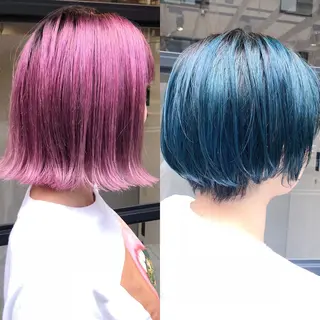 ミディアム カラーモデル募集中 美容室ハピスのヘアスタイル