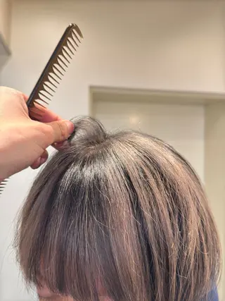 ミディアム カラー シャドウパーマ No.1うえちりくのヘアスタイル