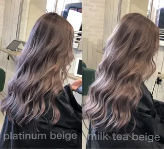ロング 韓国レイヤー外国人風 透明感カラー髪質改善のヘアスタイル