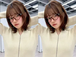 ミディアム 透明感カラー / Rio👶🏻💞のヘアスタイル