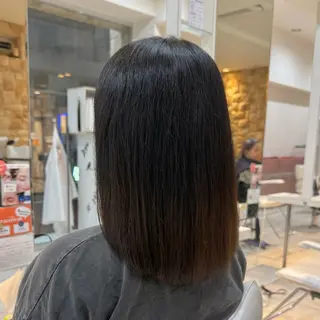 セミロング カット/艶カラー🎨 平間千賀のヘアスタイル