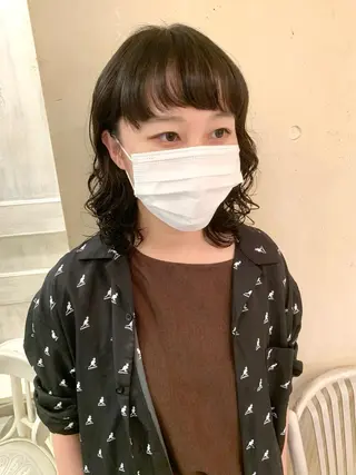 ミディアム パーマ 銀座No.1髪質改善 縮毛矯正/本木のヘアスタイル