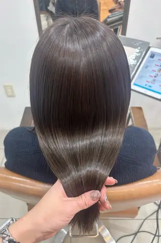 ミディアム カラー 頭皮×髪質改善 透明感カラー💎中村のヘアスタイル