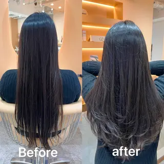 セミロング 💕韓国レイヤー× 髪質改善 宮内諒のヘアスタイル