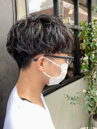 ショート パーマ メンズ 【扉gate】野崎 英幸のヘアスタイル