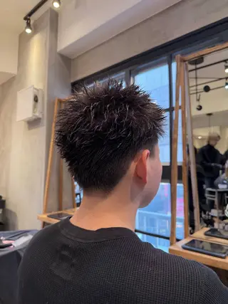 ショート パーマ メンズ メンズショート/ピン パーマ/新宿/フウガのヘアスタイル