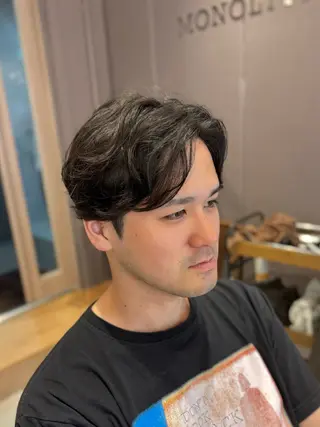 パーマ メンズ 🎼レイヤー/透明感 カラー/nene♬のヘアスタイル