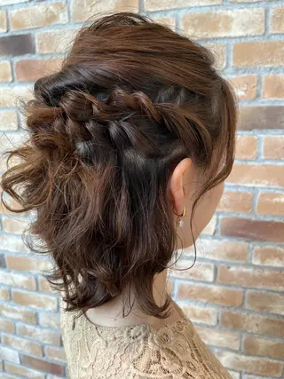 ミディアム LucksiMie ginza 明松のヘアスタイル