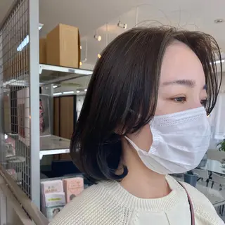 ミディアム カラー ヘアアレンジ ナカジマ ボブ/レイヤーのヘアスタイル