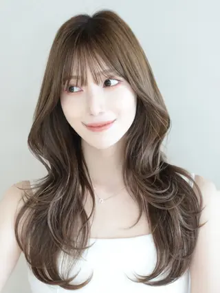 ロング Nanako。/韓国 ハッシュカットのヘアスタイル