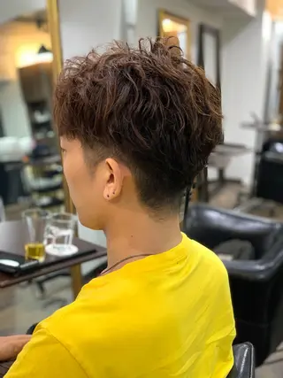 ショート パーマ メンズ 渋谷宮益坂 omoのヘアスタイル