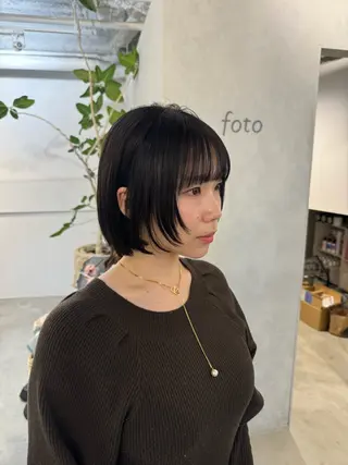 セミロング 顔周りcut・ご相談 ＝新宿しずく🇰🇷のヘアスタイル