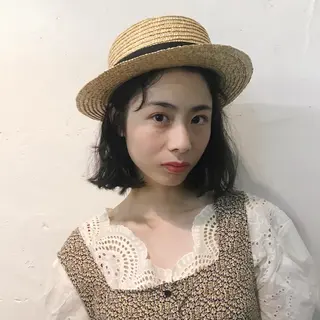 ミディアム カラー パーマ mayu🤍 透明感カラーのヘアスタイル