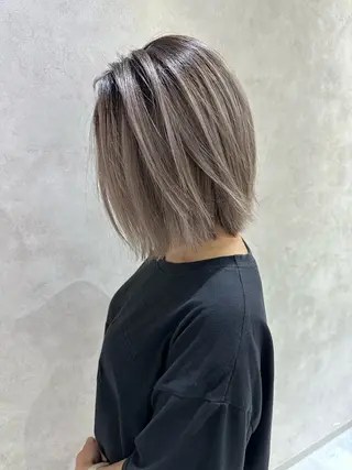 ミディアム カラー ヘアアレンジ 韓国ハッシュカット/ レイヤー/常角友野のヘアスタイル