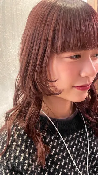 ミディアム 🍒serika 暖色カラー 🍒のヘアスタイル