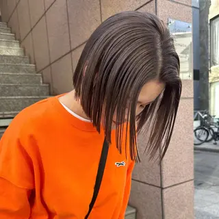 ショート カラー 艶カラー×似合わせ カットshihomiのヘアスタイル