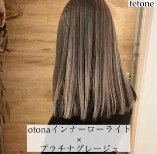 セミロング カラー テトネ タカシのヘアスタイル