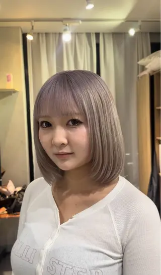 ミディアム カラー 上野/エフェクトブリ ーチ✂︎touiのヘアスタイル