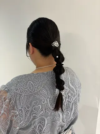 ミディアム ヘアアレンジ Wカラーヘアアレンジ さあやのヘアスタイル