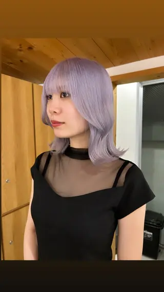 ミディアム カラー メンズ 🧸艶々韓国ヘア 🧁mizunaのヘアスタイル