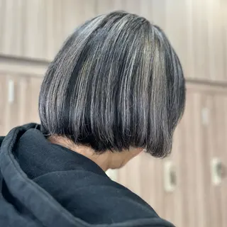 ミディアム カラー メンズ メンズハイライト × perm Runoのヘアスタイル