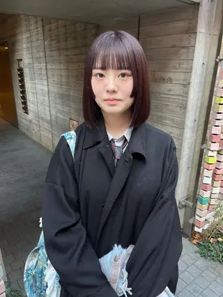 ミディアム 【美ボブ.艶カラー. 梅田茶屋町】midoのヘアスタイル