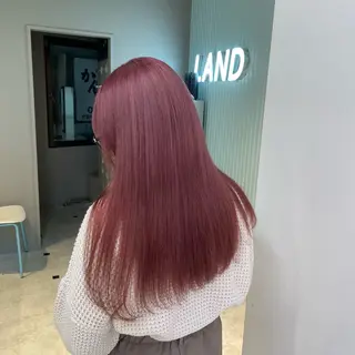 ロング カラー メンズ 💗愛され暖色💗 ピンク/レッド💗のヘアスタイル