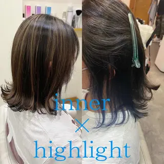 ミディアム カラー 寺本 琴美のヘアスタイル