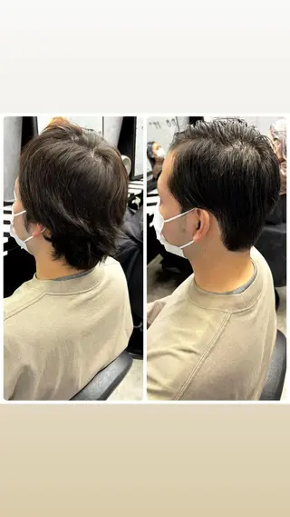 メンズ 縮毛矯正・髪質改善 特化 出納 直起のヘアスタイル