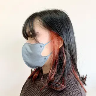 セミロング カラー 大林 千尋のヘアスタイル