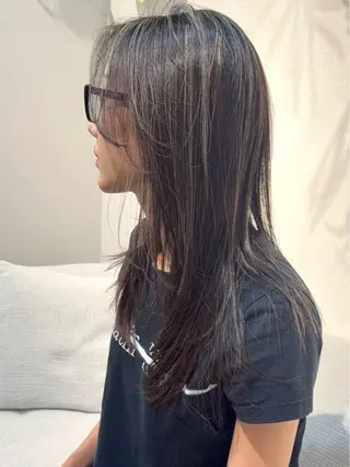 ミディアム カラー 田室 和幸のヘアスタイル