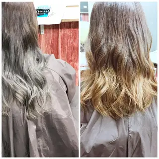ロング カラー ヤナ マネージャーのヘアスタイル