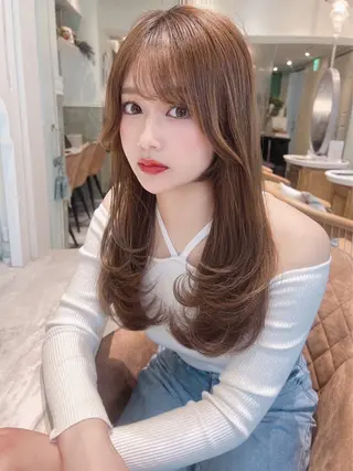 ロング 似合わせカラーの達人 ダブルカラー/森栄範のヘアスタイル