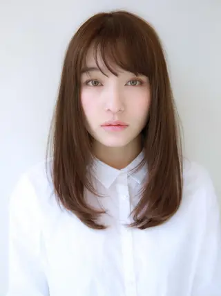 ミディアム カラー レイヤーカット✂️ 横浜No1♡下鳥翔子のヘアスタイル