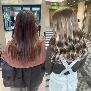 ロング カラー ヘアアレンジ TATSUYA アートディレクターのヘアスタイル