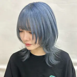 ミディアム カラー うるツヤハイトーン/ レイヤー⟡mayuのヘアスタイル
