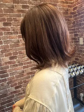 ミディアム カラー パーマ ヘアアレンジ メンズ キッズ ネイル マツエク・マツパ アイブロウ 久木原 ゆりのヘアスタイル