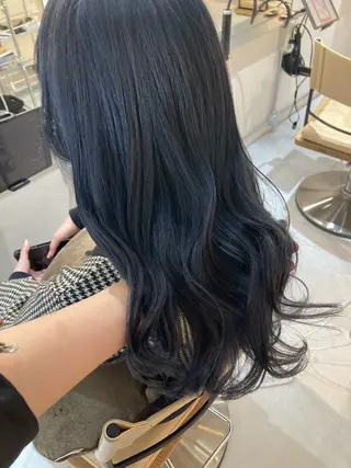 セミロング ✨色持ちの良い艶 カラー✨蟹江真世のヘアスタイル