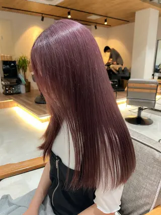 セミロング カラー 🎀レイヤー・艶カラ ー🎀YUMEKAのヘアスタイル