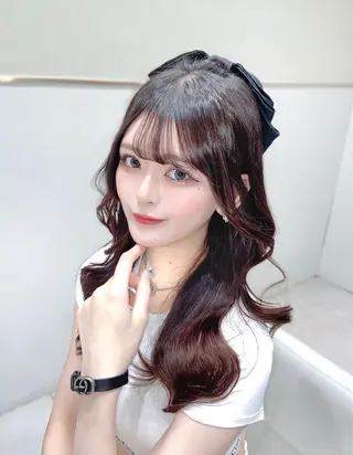 ミディアム カラー 韓国ヘア/レイヤー/ 顔まわり/りょーとのヘアスタイル