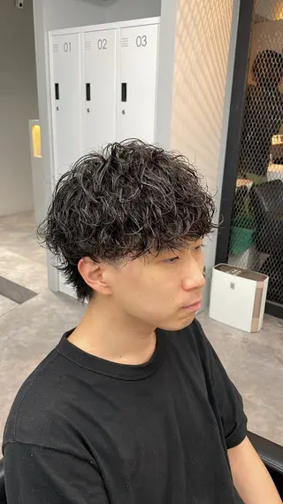 ショート パーマ ヘアアレンジ メンズ ⚡️王道メンズ⚡️ 北千住駅近!のヘアスタイル