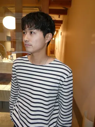 パーマ メンズ 透明感カラー/レイヤ ー🌙Honokaのヘアスタイル